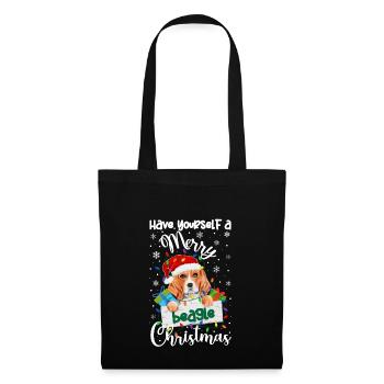Beagle Christmas Party Beagle Dog Xmas Gifts - Stoffbeutel - Schwarz - Vorne