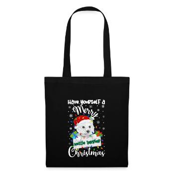 Westie Christmas Golden Dog Gift - Tote Bag - black - Front