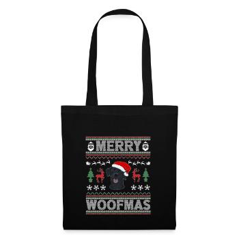 Cadeau de chien d’or de Noël Labrador - Sac en tissu - noir - Devant