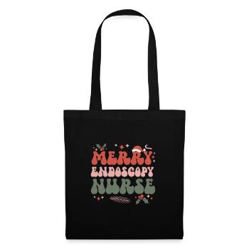 Endoscopy Nurse Christmas Gastroenterology Xmas - Stoffbeutel - Schwarz - Vorne