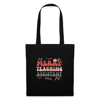 Assistante d’enseignement Aide-enseignante de Noël Noël - Sac en tissu - noir - Devant