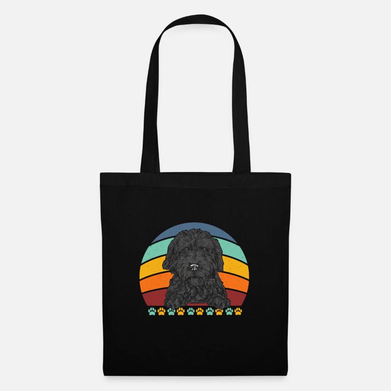 Black Goldendoodle Doodle Hund - Stoffbeutel - Schwarz
