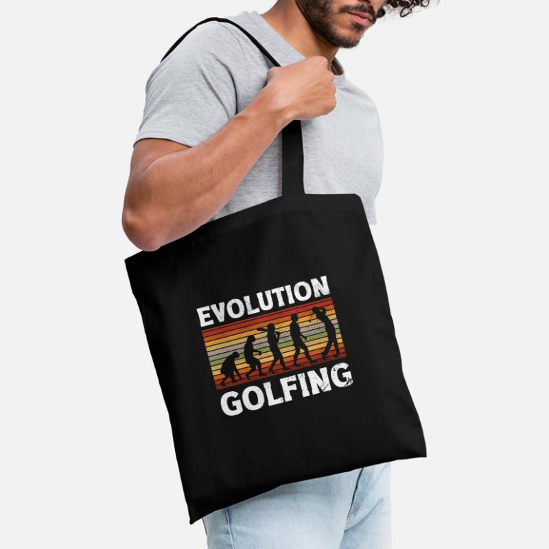Golf Evolution From Monkey To Men Golfing Tote Bag