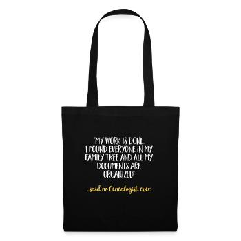 Genealogy Genealogy Genealogist - Tote Bag - black - Front