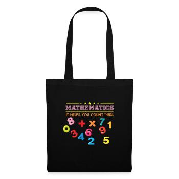 Lustiger Mathe Lehrer Spruch Mathematik - Stoffbeutel - Schwarz - Vorne