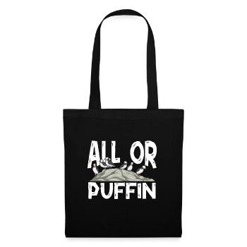 puffin puffin auke birds Lunde - Tote Bag - black - Front
