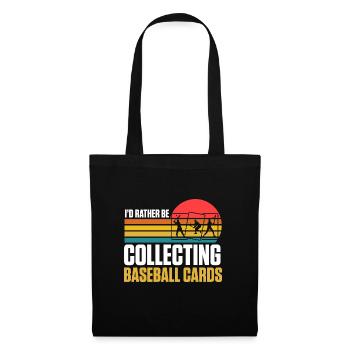 Vintage Je préfère collectionner des cartes de baseball tr - Sac en tissu - noir - Devant
