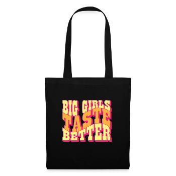 Les Grandes Filles Ont Meilleur Goût Potelé Filles Épaisses Curvy - Sac en tissu - noir - Devant