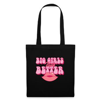 Les Grandes Filles Ont Meilleur Goût Potelé Filles Épaisses Curvy - Sac en tissu - noir - Devant