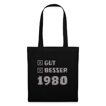1980 - Stoffbeutel - Schwarz - Vorne