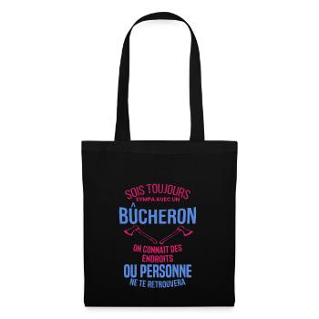 Bûcheron Shirt • la hache • Veste Bucheron - Sac en tissu - noir - Devant