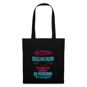 Bucheron Shirt • la hache • Veste Bucheron - Sac en tissu - noir - Devant