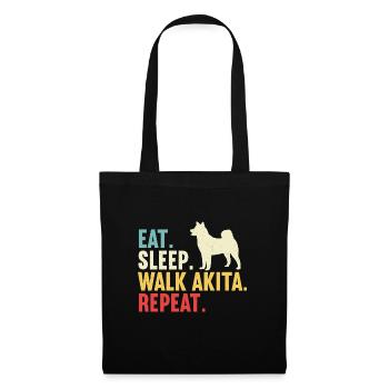 Akita Inu américain - Sac en tissu - noir - Devant