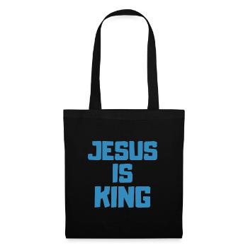 Jesus is King Christliches Geschenk - Stoffbeutel - Schwarz - Vorne