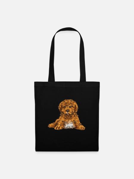 Cavapoo Capoodle Cavoodle Hund Geschenk - Stoffbeutel - Schwarz