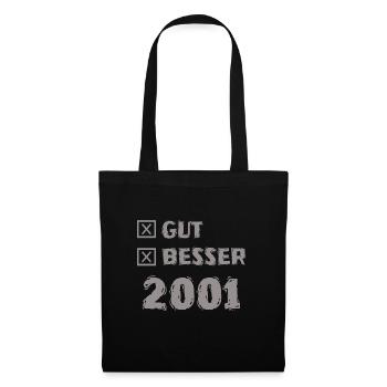 Jahr 2001 - Stoffbeutel - Schwarz - Vorne