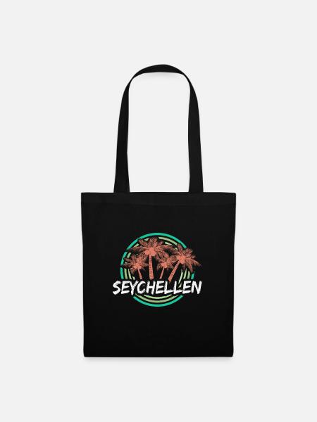 Seychellen als Urlaub - Stoffbeutel - Schwarz