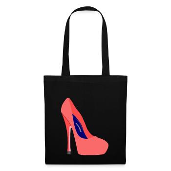 chaussure stiletto talons hauts - Sac en tissu - noir - Devant