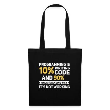 Quota de programmation... Programmeurs & Nerd - Sac en tissu - noir - Devant