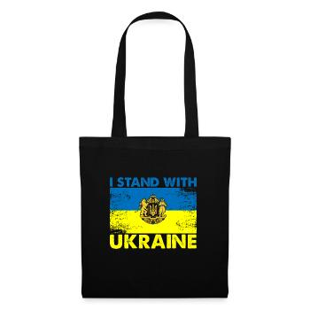 I Stand With Ukraine - Stoffbeutel - Schwarz - Vorne