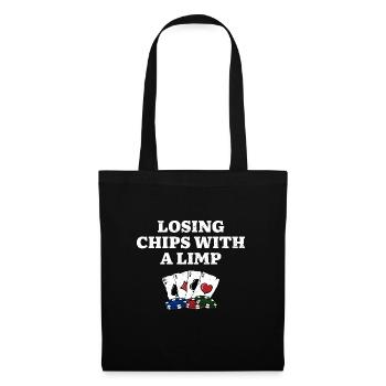 Losing Chips with a Limp Casino Poker Gambling - Tote Bag - black - Front