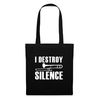 Trombone - Sac en tissu - noir - Devant