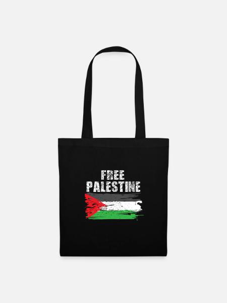 Free Palestine - Stoffbeutel - Schwarz