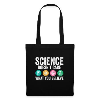 Science Pun Science Doesn't Care What You Believe - Tote Bag - black - Front