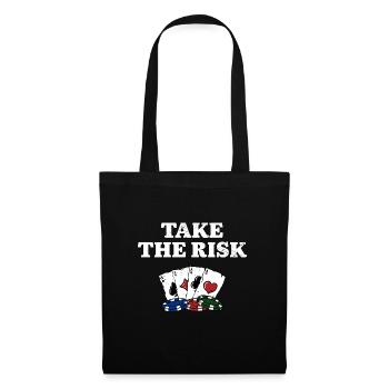 Take the Risk Gambler Poker Gambling Poker Player - Tote Bag - black - Front