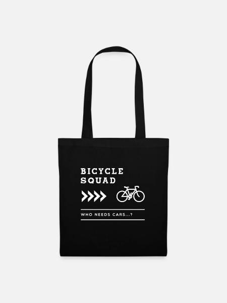 Bicycle Squad Nachhaltige Mobilität Radfahren - Stoffbeutel - Schwarz