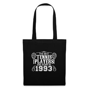 1993 Tennisspieler | Tennisspieler Geschenk 1993 - Stoffbeutel - Schwarz - Vorne