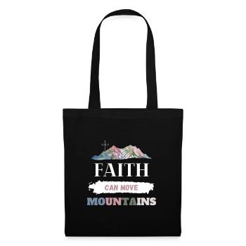 Faith can move Mountains Christian - Tote Bag - black - Front