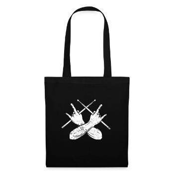 Rock n Roll - Drummer - Stoffbeutel - Schwarz - Vorne