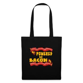 Powered by Bacon Funny Bacon Lover - Tote Bag - black - Front