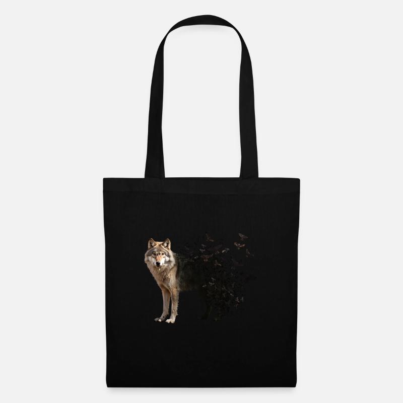 Wolf - Stoffbeutel - Schwarz