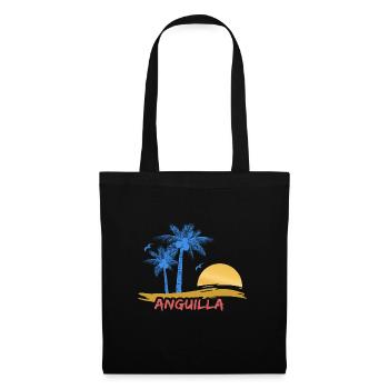 Anguilla als Strand - Stoffbeutel - Schwarz - Vorne