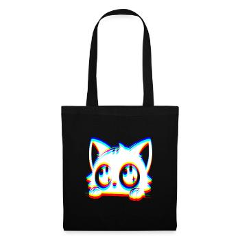 EDM Cat Glitch Style - Tote Bag - black - Front