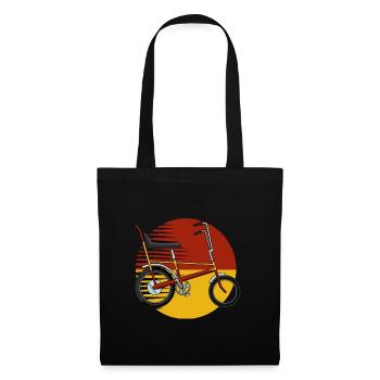 Vélo rétro de mémoire d’enfance - Sac en tissu - noir - Devant