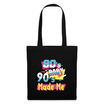 Rétro 80 Bébé 90 Made Me Nineties Cadeaux - Sac en tissu - noir - Devant