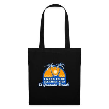 J’ai besoin d’être séahabilité El Granada Beach - Sac en tissu - noir - Devant
