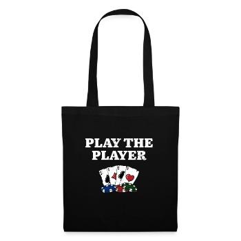 Jouez au joueur Casino Gambler Gambling Bettor - Sac en tissu - noir - Devant