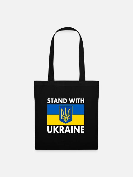 Stand with ukraine - Stoffbeutel - Schwarz