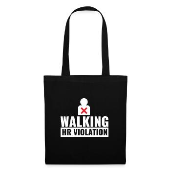 Funny Coworker Bosss Joke Walking HR Violation - Tote Bag - black - Front