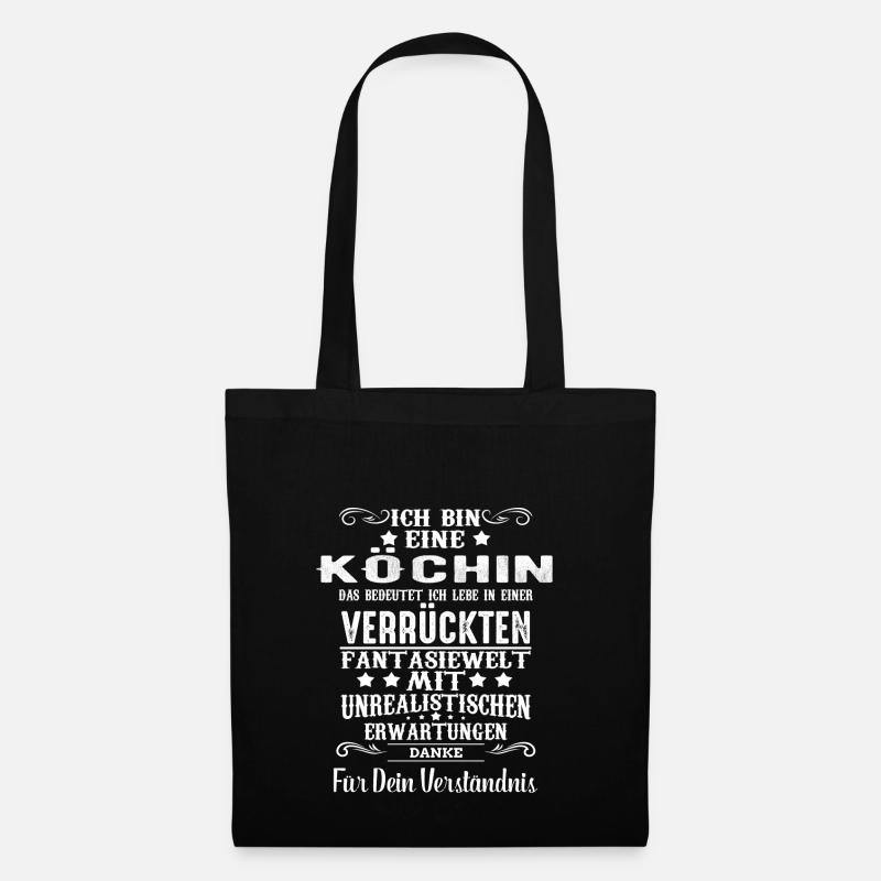 ich bin eine Köchin - Stoffbeutel - Schwarz