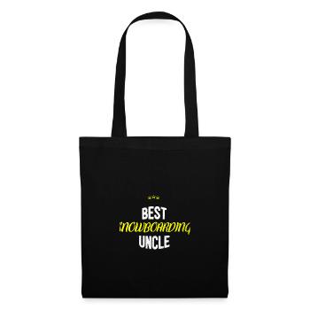 Distressed - BEST SNOWBOARDING UNCLE - Stoffbeutel - Schwarz - Vorne