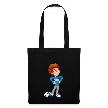 Boy Soccer Player - Stoffbeutel - Schwarz - Vorne