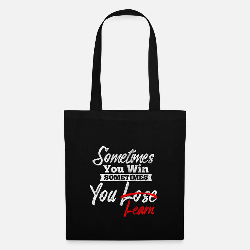 Motivation shirt for learning - Tote Bag - black