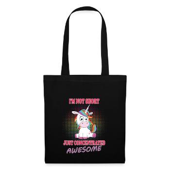 Licorne licorne - Sac en tissu - noir - Devant