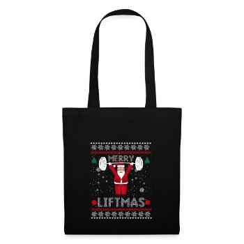 Santa Merry Liftmas Fitness bodybuilder Sport - Sac en tissu - noir - Devant