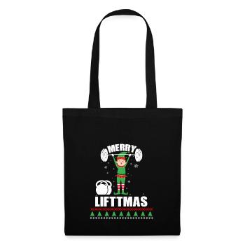 Elf Merry Liftmas bodybuilder Fitness Sports - Sac en tissu - noir - Devant